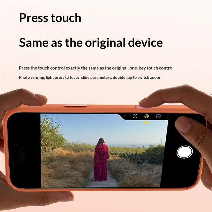 For iPhone 17 Pro Magnetic Phone Cover Skin Touch TPU + PC Shockproof Back Case Compatible with MagSafe  - Orange - 4