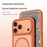 For iPhone 17 Pro Magnetic Phone Cover Skin Touch TPU + PC Shockproof Back Case Compatible with MagSafe  - Orange - 6