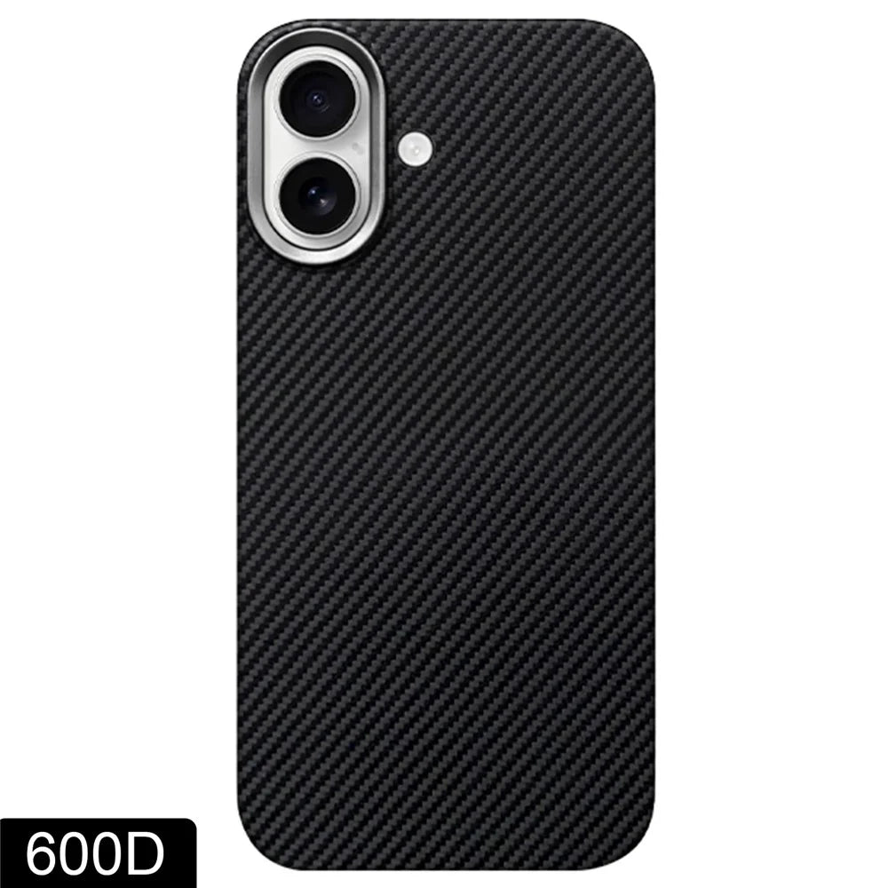 For iPhone 17 Magnetic Case 600D Fine Texture Aramid Fiber Phone Cover Compatible with MagSafe - 1