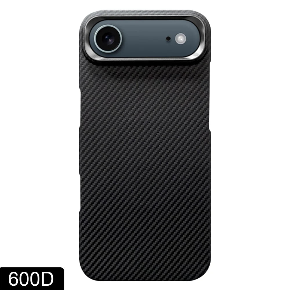 For iPhone Air Magnetic Case 600D Fine Texture Aramid Fiber Phone Cover Compatible with MagSafe - 1