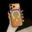 For iPhone 17 Pro Max Magnetic Phone Cover Gradient Design TPU PC Shockproof Back Case Compatible with MagSafe - Transparent Black - 1