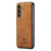 DG.MING For Samsung Galaxy S26 Case PU Leather Covered PC + TPU Hybrid Phone Shell - Brown - 1