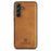 DG.MING For Samsung Galaxy S26 Case PU Leather Covered PC + TPU Hybrid Phone Shell - Brown - 3