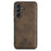 DG.MING For Samsung Galaxy S26+ Case PU Leather Covered PC + TPU Hybrid Phone Shell - Coffee - 3
