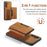 DG.MING M2 Series for Samsung Galaxy S26 Case PU Leather Tri-Fold Multiple Card Slots Holder Pocket Purse - Brown - 5