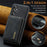 DG.MING M2 Series for Samsung Galaxy S26+ PU Leather Tri-Fold Multiple Card Slots Holder Pocket Purse - Black - 6
