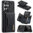 DG.MING M2 Series for Samsung Galaxy S26 Ultra PU Leather Tri-Fold Multiple Card Slots Holder Pocket Purse - Black - 1