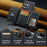 DG.MING M2 Series for Samsung Galaxy S26 Ultra PU Leather Tri-Fold Multiple Card Slots Holder Pocket Purse - Black - 4
