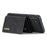 DG.MING M1 Series for Samsung Galaxy S26 Phone Case PU + TPU + PC Back Cover with Magnetic Tri-Fold Wallet Kickstand - Black - 4