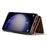 DG.MING M1 Series for Samsung Galaxy S26+ Phone Case PU + TPU + PC Back Cover with Magnetic Tri-Fold Wallet Kickstand - Brown - 2