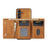 DG.MING M1 Series for Samsung Galaxy S26+ Phone Case PU + TPU + PC Back Cover with Magnetic Tri-Fold Wallet Kickstand - Brown - 4