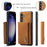 DG.MING M1 Series for Samsung Galaxy S26+ Phone Case PU + TPU + PC Back Cover with Magnetic Tri-Fold Wallet Kickstand - Brown - 7