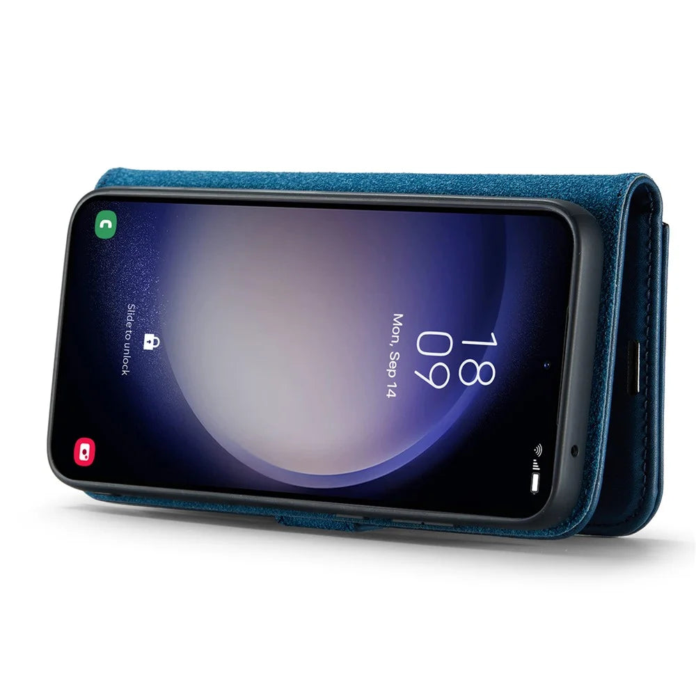 DG.MING for Samsung Galaxy S26 Case Detachable Wallet Stand Split Leather Phone Cover - Blue - 3