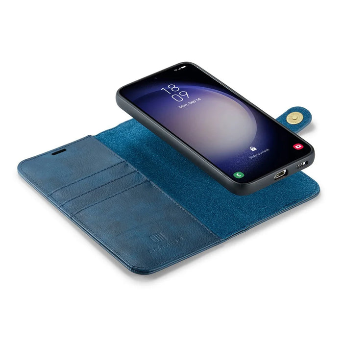 DG.MING for Samsung Galaxy S26 Case Detachable Wallet Stand Split Leather Phone Cover - Blue - 4