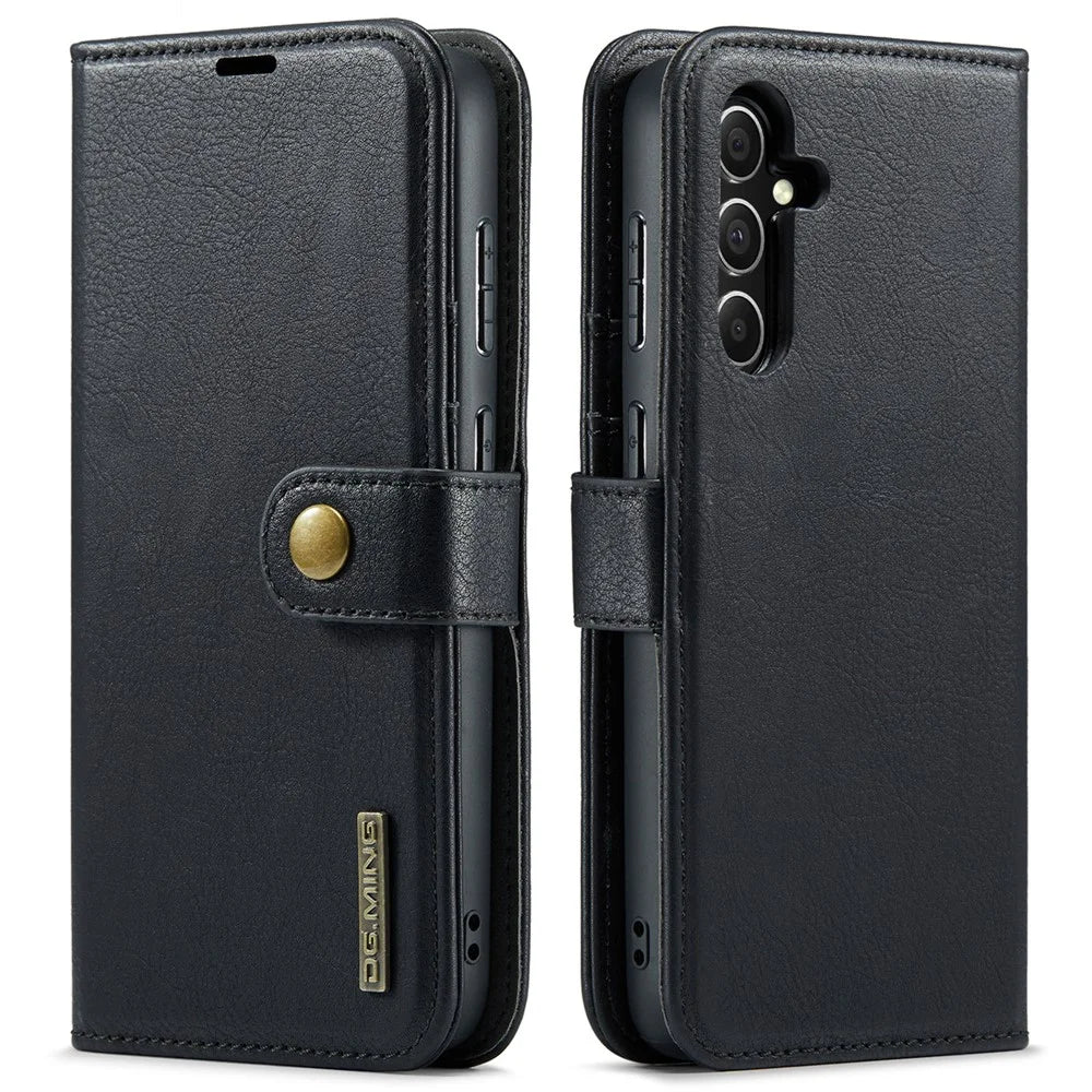DG.MING for Samsung Galaxy S26+ Case Detachable Wallet Stand Split Leather Phone Cover - Black - 1