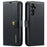 DG.MING for Samsung Galaxy S26+ Case Detachable Wallet Stand Split Leather Phone Cover - Black - 1