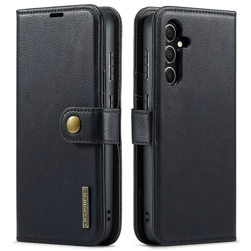DG.MING for Samsung Galaxy S26+ Case Detachable Wallet Stand Split Leather Phone Cover - Black - 1