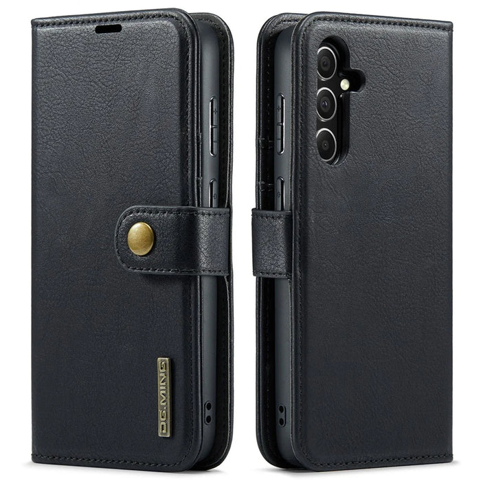 DG.MING for Samsung Galaxy S26+ Case Detachable Wallet Stand Split Leather Phone Cover - Black - 1