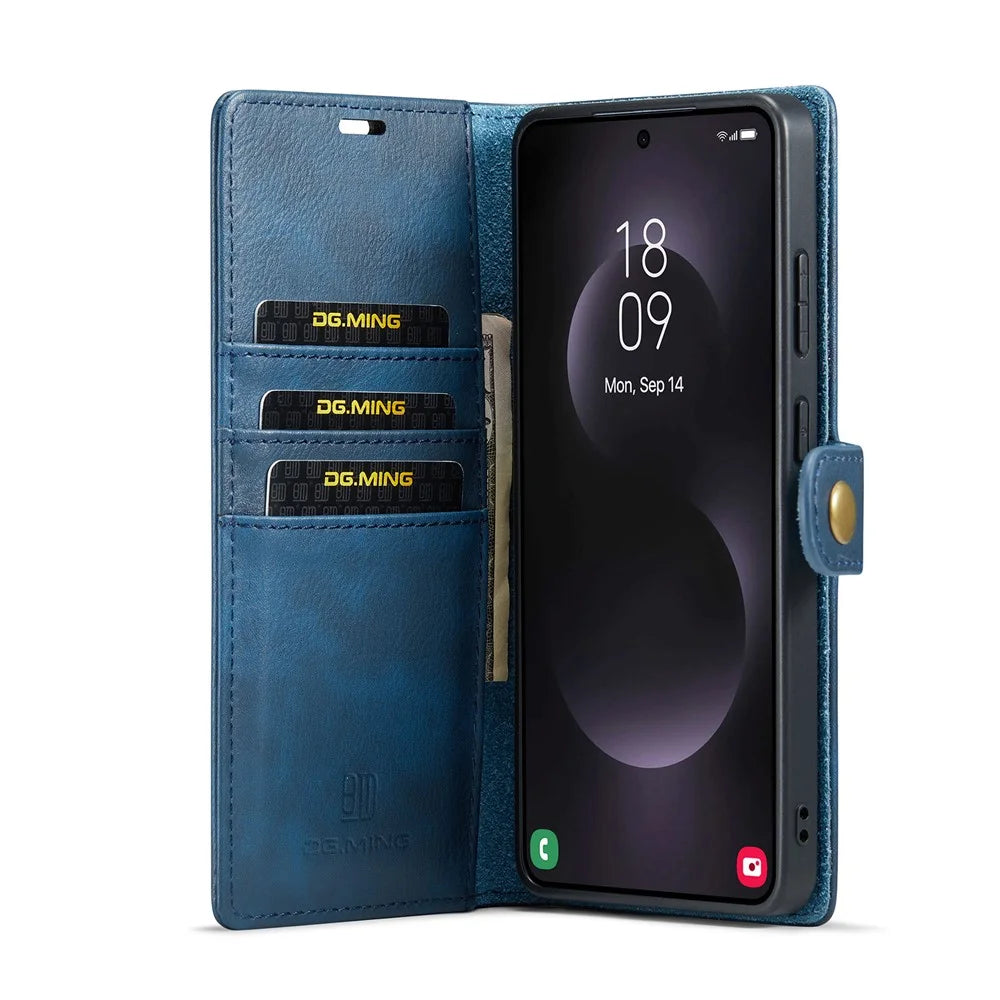DG.MING for Samsung Galaxy S26 Ultra Case Detachable Wallet Stand Split Leather Phone Cover - Blue - 2