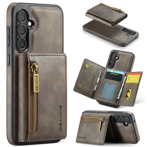 DG.MING M5 Series For Samsung Galaxy S26 Case Detachable Magnetic Leather Phone Cover with Card Slots - Coffee - 1