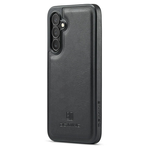 DG.MING For Samsung Galaxy S26+ Case Anti-Drop Leather Coated PC + TPU Phone Back Cover - Black - 1