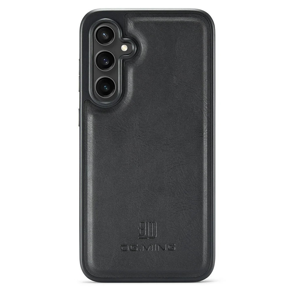 DG.MING For Samsung Galaxy S26+ Case Anti-Drop Leather Coated PC + TPU Phone Back Cover - Black - 3