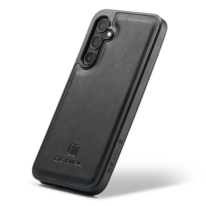DG.MING For Samsung Galaxy S26+ Case Anti-Drop Leather Coated PC + TPU Phone Back Cover - Black - 5