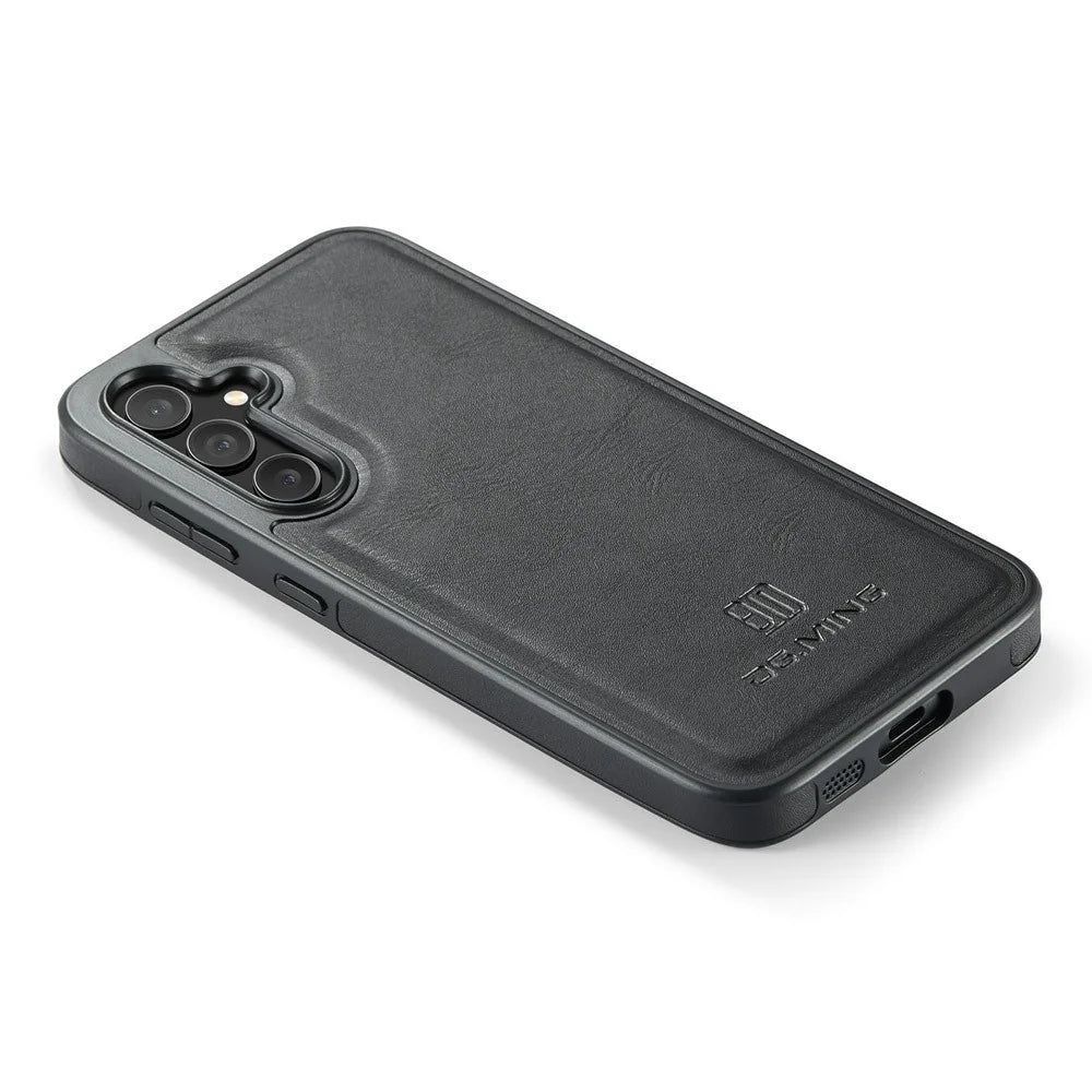 DG.MING For Samsung Galaxy S26+ Case Anti-Drop Leather Coated PC + TPU Phone Back Cover - Black - 6