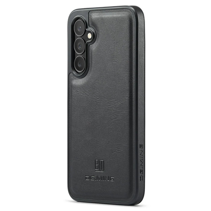DG.MING For Samsung Galaxy S26 Case Anti-Drop Leather Coated PC + TPU Phone Back Cover - Black - 1