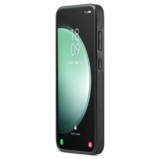 DG.MING For Samsung Galaxy S26 Case Anti-Drop Leather Coated PC + TPU Phone Back Cover - Black - 2
