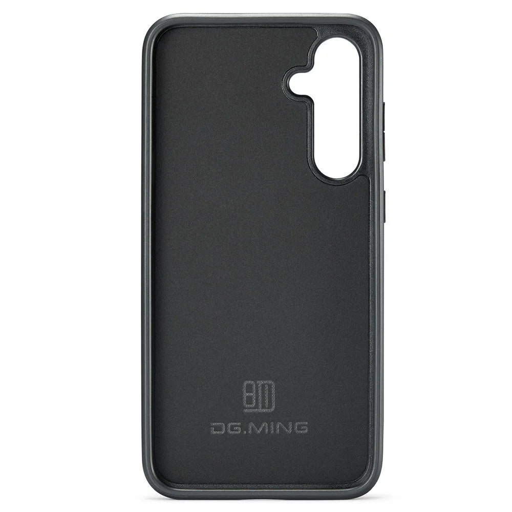 DG.MING For Samsung Galaxy S26 Case Anti-Drop Leather Coated PC + TPU Phone Back Cover - Black - 4