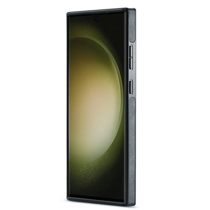 DG.MING For Samsung Galaxy S26 Ultra Case Anti-Drop Leather Coated PC + TPU Phone Back Cover - Black - 2