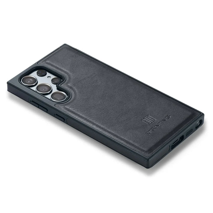 DG.MING For Samsung Galaxy S26 Ultra Case Anti-Drop Leather Coated PC + TPU Phone Back Cover - Black - 5