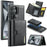 DG.MING M6 Series for Samsung Galaxy S26 Ultra Case RFID Blocking Wallet Multi-Layer Card Holder Coin Purse Bag - Black - 1