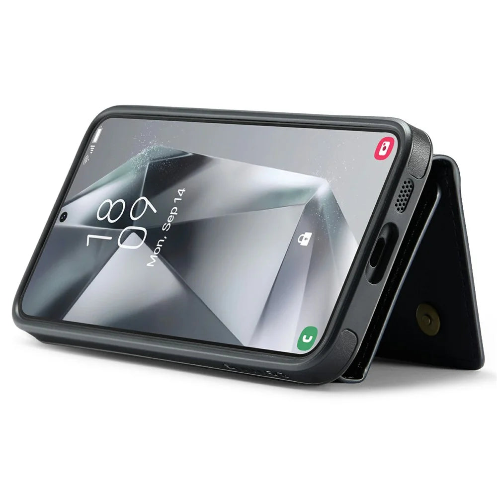 DG.MING M6 Series for Samsung Galaxy S26 Case RFID Blocking Wallet Multi-Layer Card Holder Coin Purse Bag - Black - 5