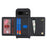 For Google Pixel 8a Case with Lanyard   /   Mirror   /   Card Holder Grids Pattern RFID Blocking Phone Cover - Black - 2