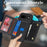 For Google Pixel 8a Case with Lanyard   /   Mirror   /   Card Holder Grids Pattern RFID Blocking Phone Cover - Black - 6