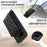 For Google Pixel 8a Case with Lanyard   /   Mirror   /   Card Holder Grids Pattern RFID Blocking Phone Cover - Black - 7