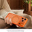 For iPhone 17 Pro Max Magnetic Case 360° Rotatable TPU PC Matte Phone Cover Compatible with MagSafe - Orange - 7