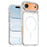 For iPhone Air Magnetic Case Dual Color Shockproof TPU PC Phone Cover Compatible with MagSafe - White - 1