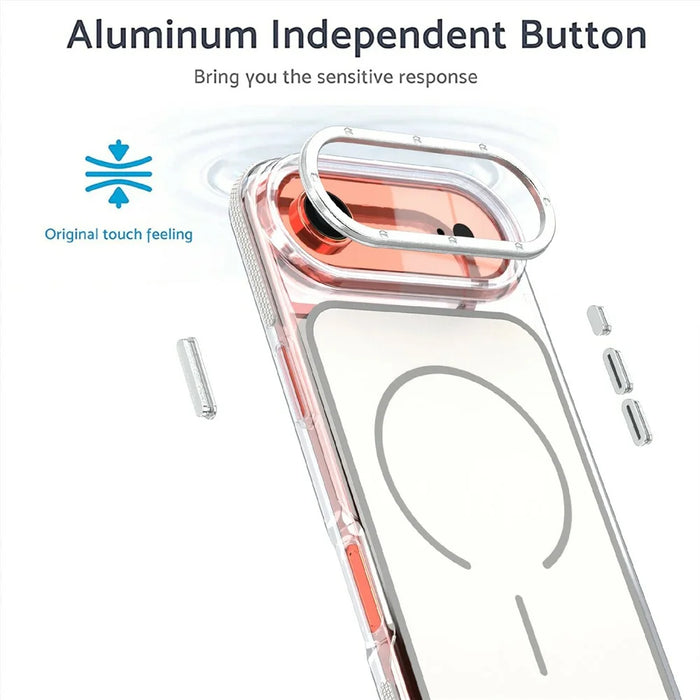 For iPhone Air Magnetic Case Dual Color Shockproof TPU PC Phone Cover Compatible with MagSafe - White - 2