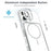 For iPhone 16 Magnetic Case Dual Color Shockproof TPU PC Phone Cover Compatible with MagSafe - White - 2