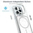 For iPhone 14 Pro Magnetic Case Dual Color Shockproof TPU PC Phone Cover Compatible with MagSafe - White - 2
