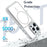For iPhone 14 Pro Magnetic Case Dual Color Shockproof TPU PC Phone Cover Compatible with MagSafe - White - 3