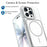 For iPhone 14 Pro Magnetic Case Dual Color Shockproof TPU PC Phone Cover Compatible with MagSafe - White - 4
