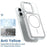 For iPhone 14 Pro Magnetic Case Dual Color Shockproof TPU PC Phone Cover Compatible with MagSafe - White - 5