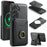 MAGKING K1 Series For Samsung Galaxy S26 Magnetic Case PC + TPU + PU Phone Cover with Card Holder - Black - 1