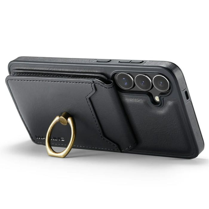MAGKING K1 Series For Samsung Galaxy S26 Magnetic Case PC + TPU + PU Phone Cover with Card Holder - Black - 3