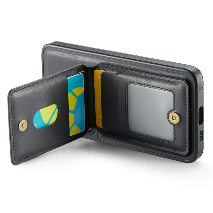 MAGKING K1 Series For Samsung Galaxy S26 Magnetic Case PC + TPU + PU Phone Cover with Card Holder - Black - 6