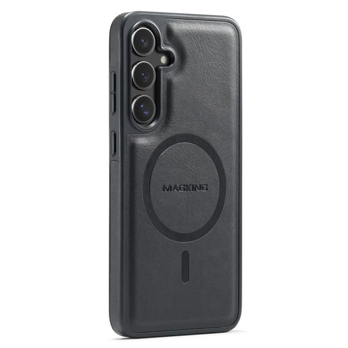 MAGKING K1 Series For Samsung Galaxy S26 Magnetic Case PC + TPU + PU Leather Phone Cover - Black - 1